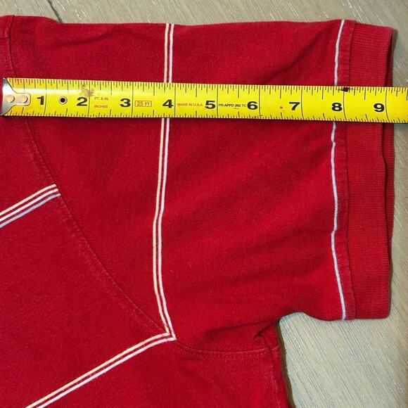 Chaps Men Red Striped Polo Short Sleeve Size XL Pre owned - Picture 7 of 10